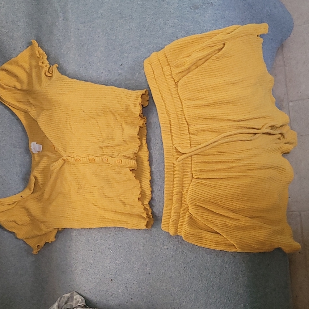 Mustard yellow pajama set